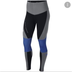 Nike Women’s Power Hyper Training Sports District GRX Tights: Black/Blue/Grey